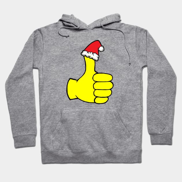 Thumbs Up Santa Hat Hoodie by ckandrus